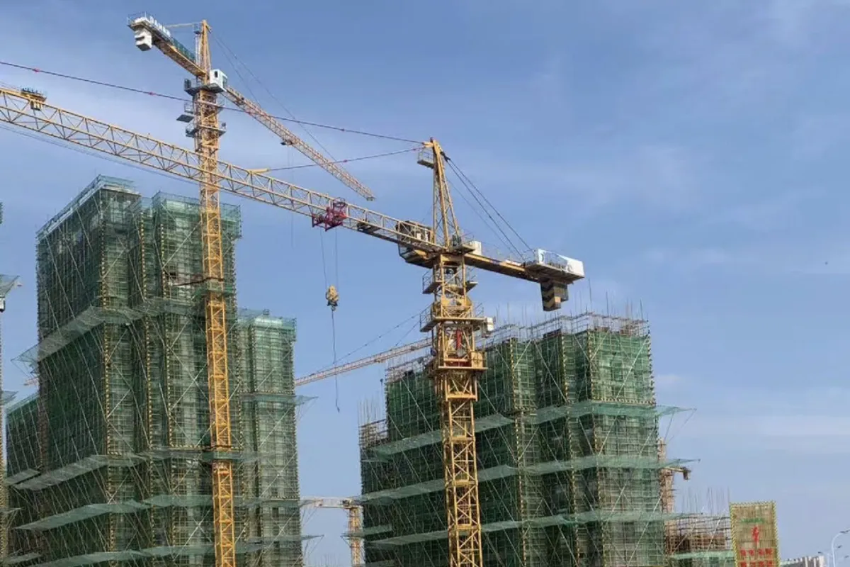 Строительство жилого района в Китае