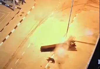 Падение сбитой ракеты на палестинца в Йериххо. 