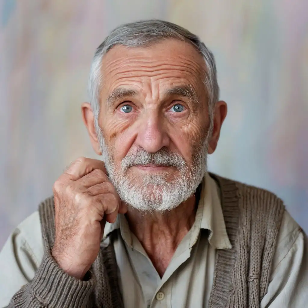 Пожилой мужчина.