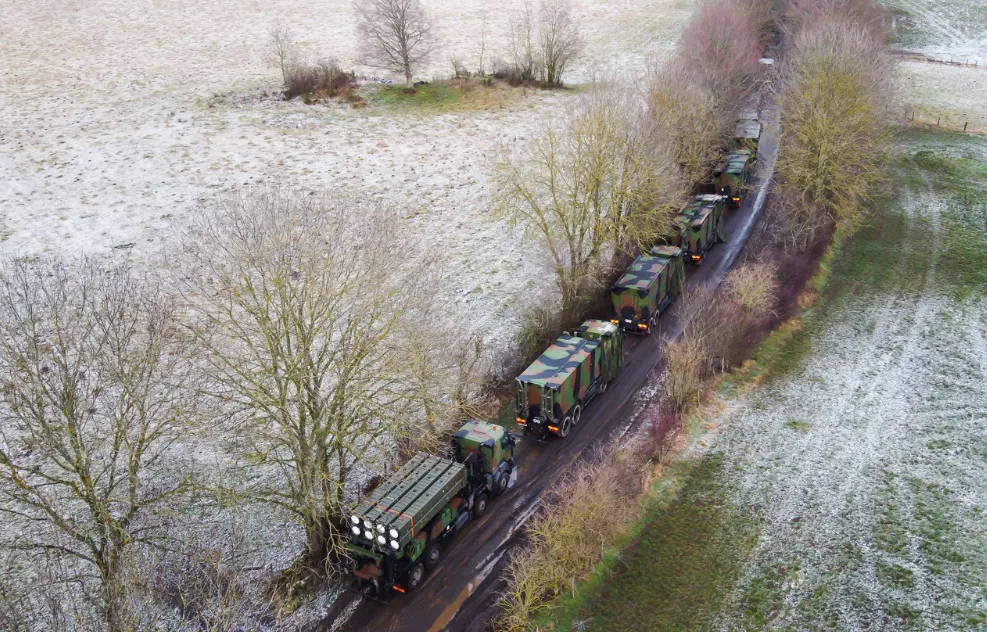 SAMP/T NG на марше.  