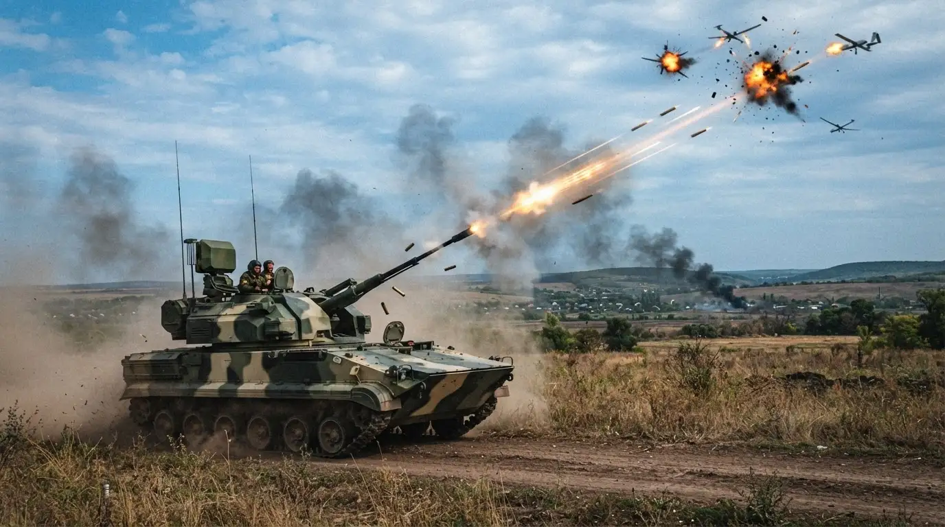 2С38 «Деривация-ПВО». Художественное изображение сгенерированное ИИ. 