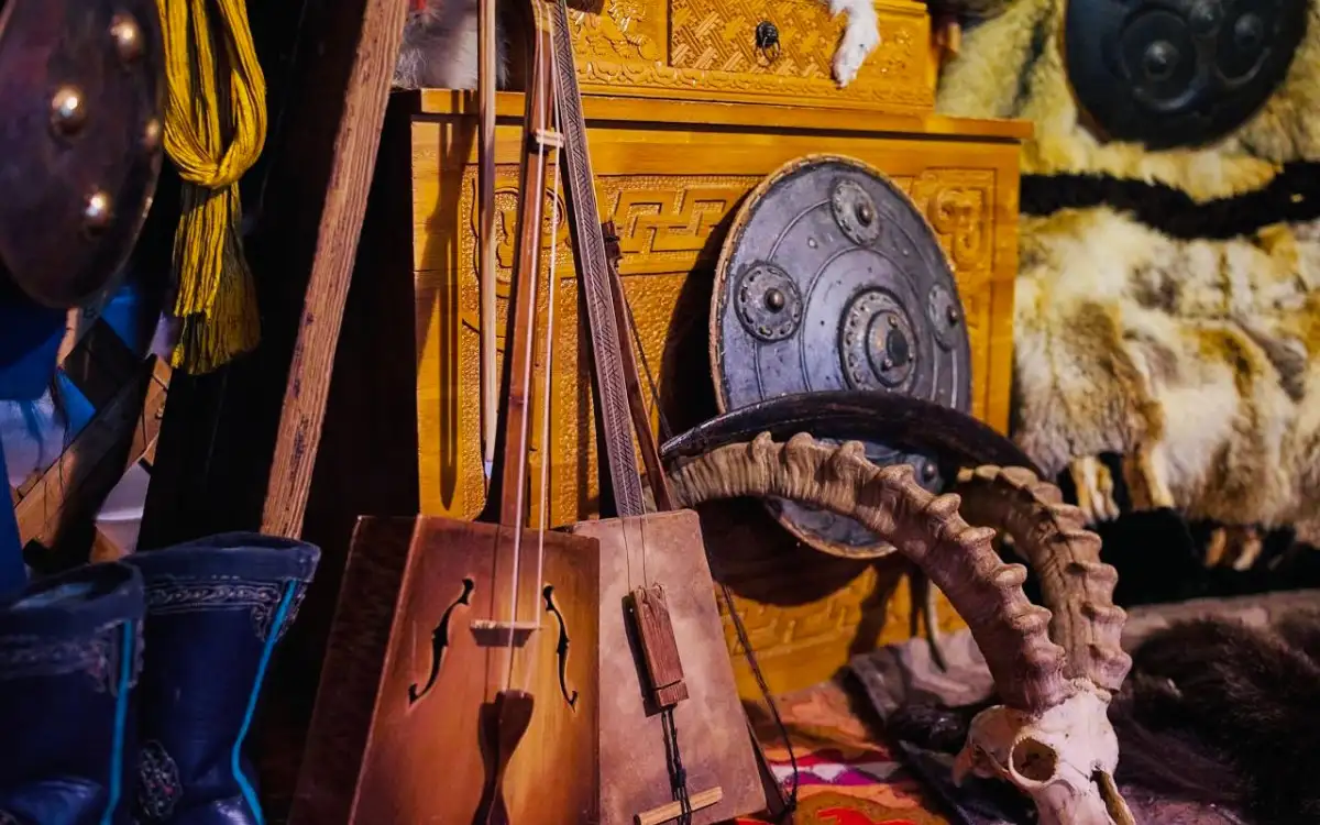 Фрагмент экспозиции в Музее кочевой культуры. 