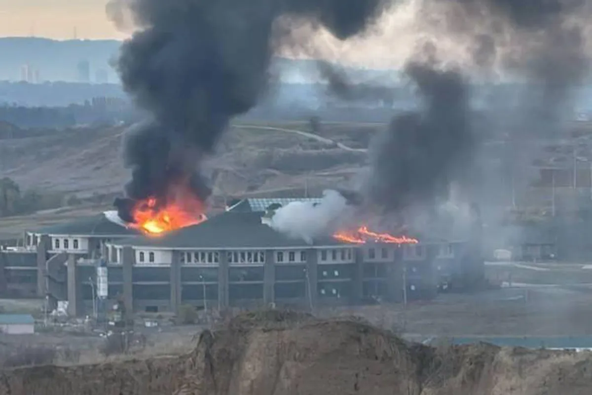 Пожар на территории РУС