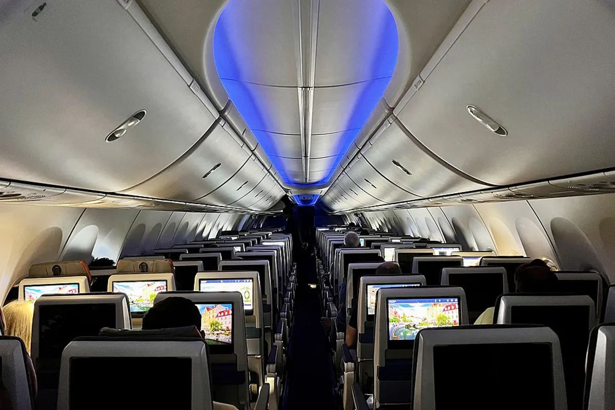 Салон самолета Boeing 737 MAX