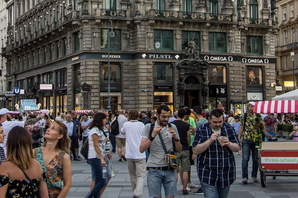 Туристы в Вене