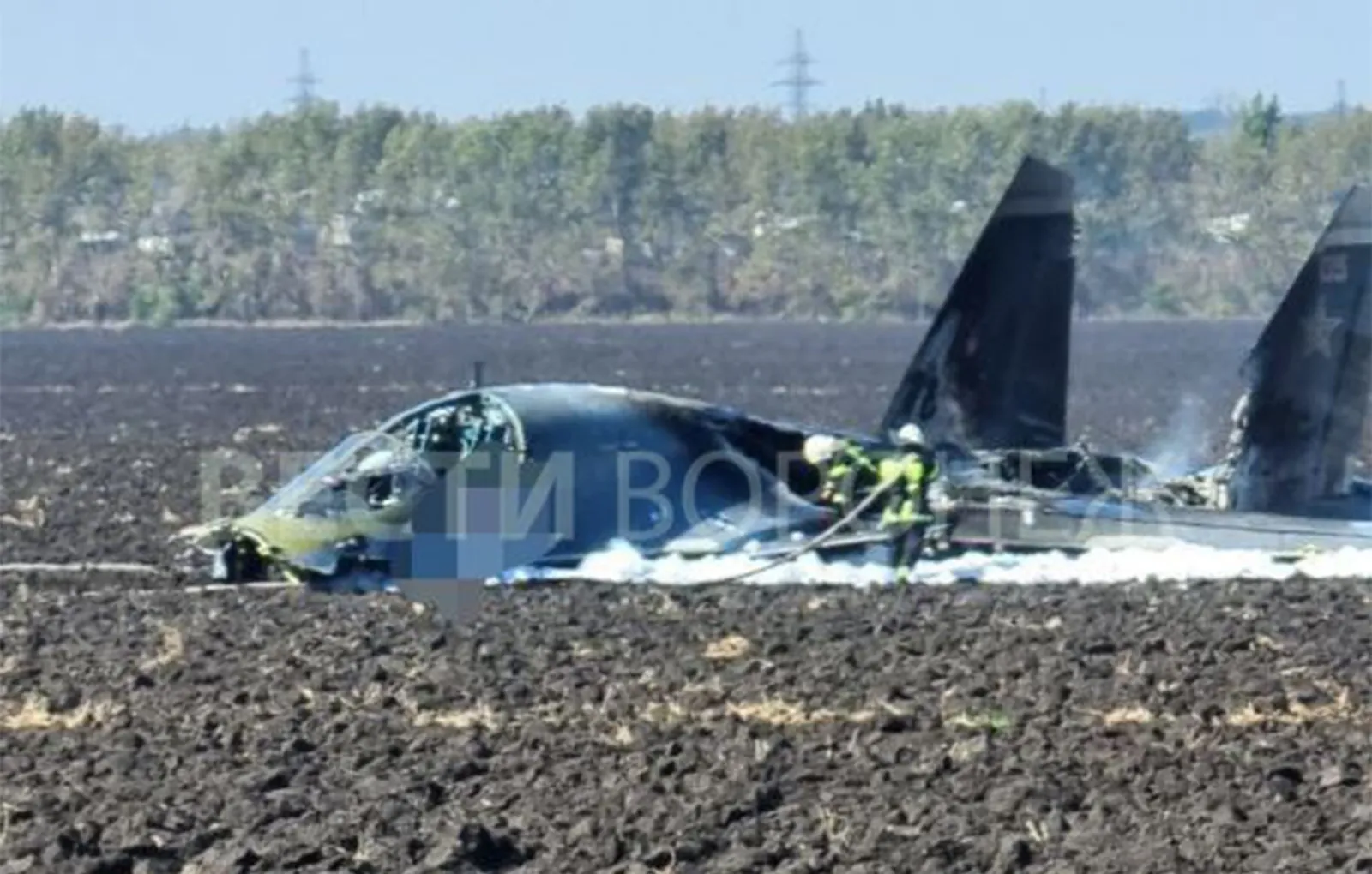 Су-34 потерпел крушение в Волгоградской области, экипаж катапультировался