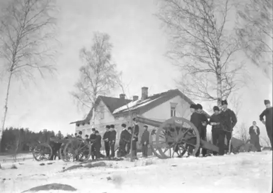Шведский десант и трофейные русские пушки