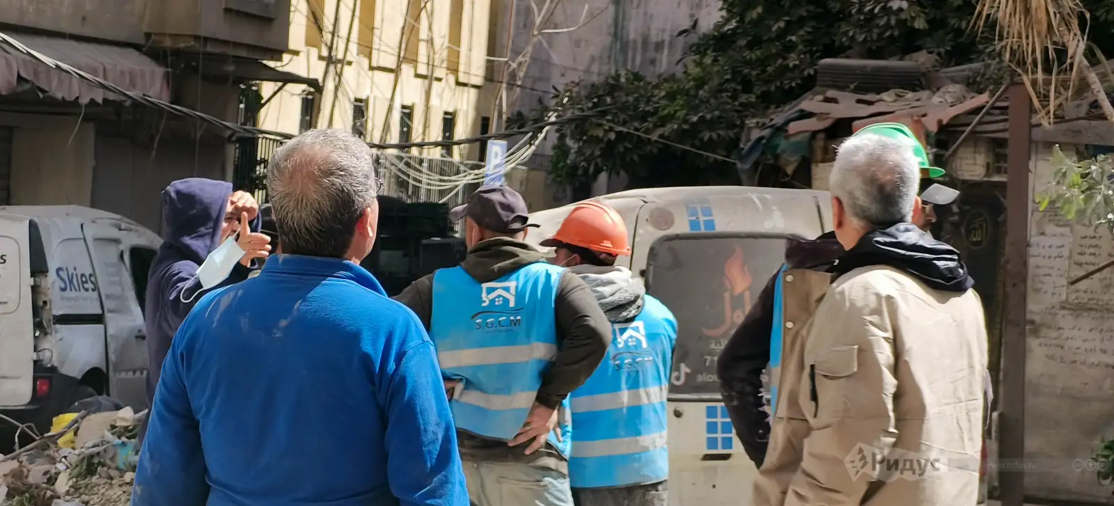 Разрушения от израильских ударов, Бейрут. 