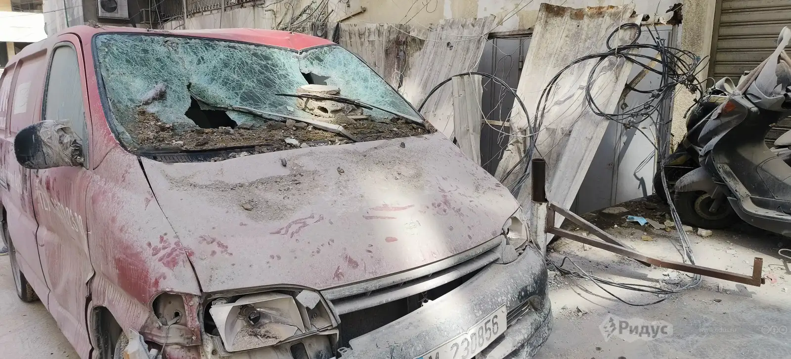 Разрушения от израильских ударов, Бейрут. 